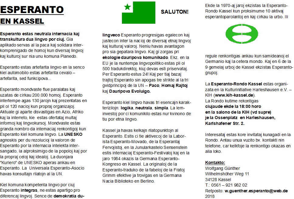 Esperato in Kassel in ESP